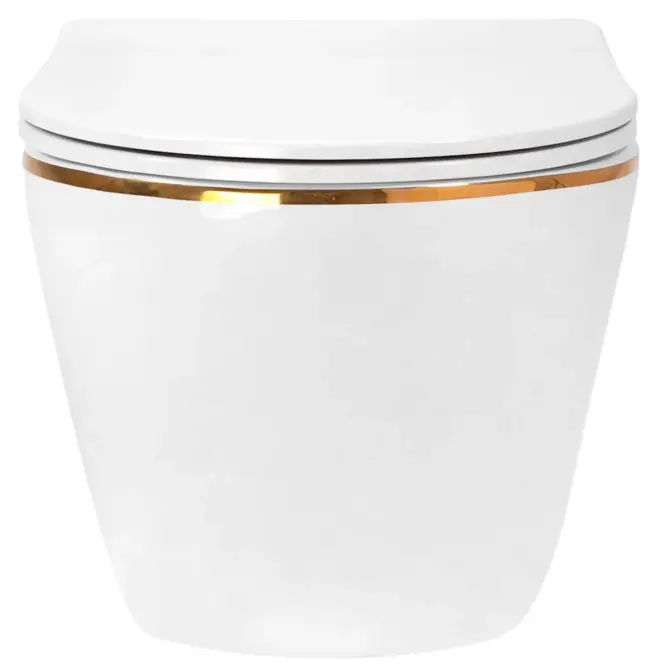 Függő WC-csésze Carlo Mini Tornado Gold Edge