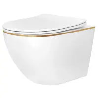 Függő WC-csésze Carlo Mini Tornado Gold Edge
