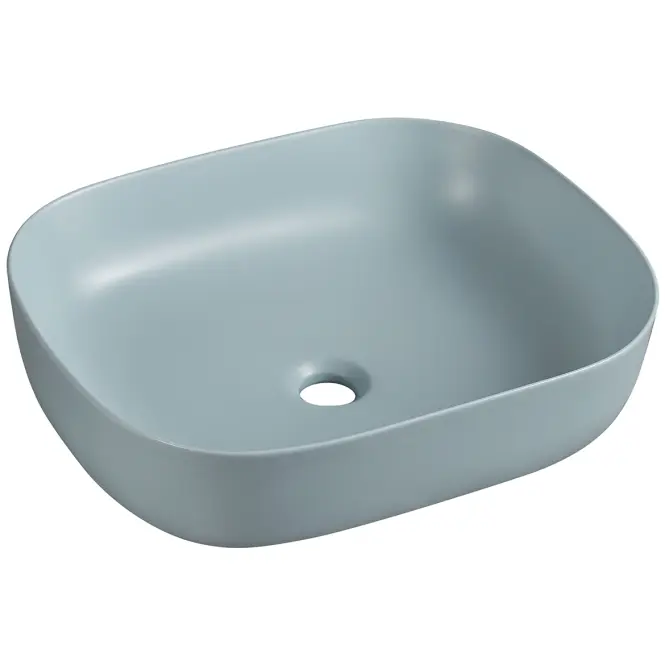 Pultra ültethető mosdókagyló Larss light blue matt 49