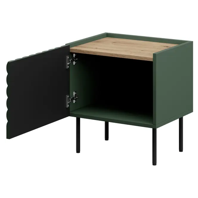 Éjjeliszekrény Onda Green/Artisan- 2db,,3
