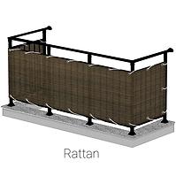 Terasz takaróponyva 75cm/600cm rattan wenge