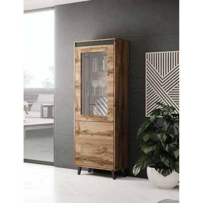 Vitrin Nord Tölgy Wotan/ Antracit,4