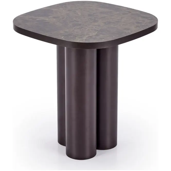 Dohányzóasztal Cordina 50x50 Barna Márvány/Barna