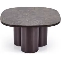 Dohányzóasztal Cordina 80x80 Barna Márvány/Barna