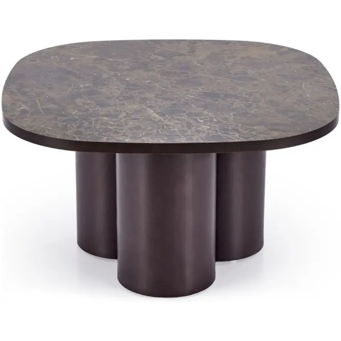 Dohányzóasztal Cordina 80x80 Barna Márvány/Barna