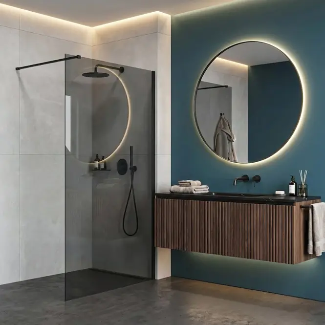 Zuhanyfal Flexi szürke 1/2 100 cm