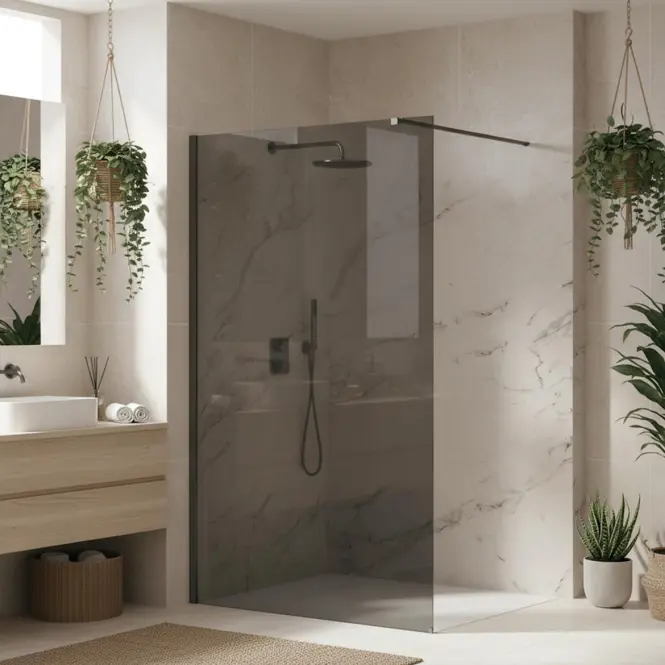Zuhanyfal Flexi szürke 1/2 140 cm,10