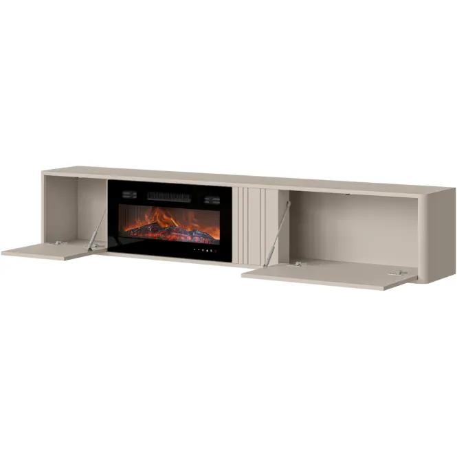 Szafka RTV Philippe Ef Kasmír Kandallóval Ef-800040 Fekete,3