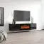Szafka RTV Luxe Fekete Kandallóval Feketem  Ef-800100,3
