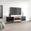 Szafka RTV Luxe Fekete Kandallóval Fehérm Ef-800110,3
