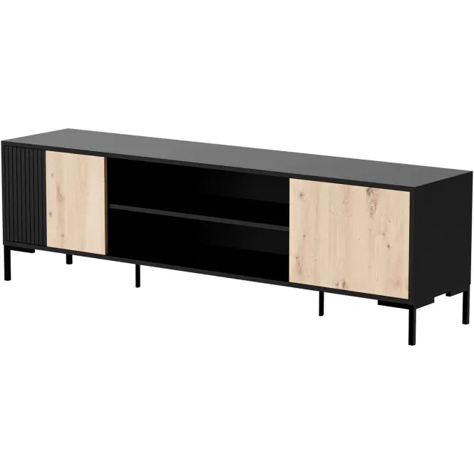 Szafka RTV Merci 180 Ef Tölgy Artisan / Fekete