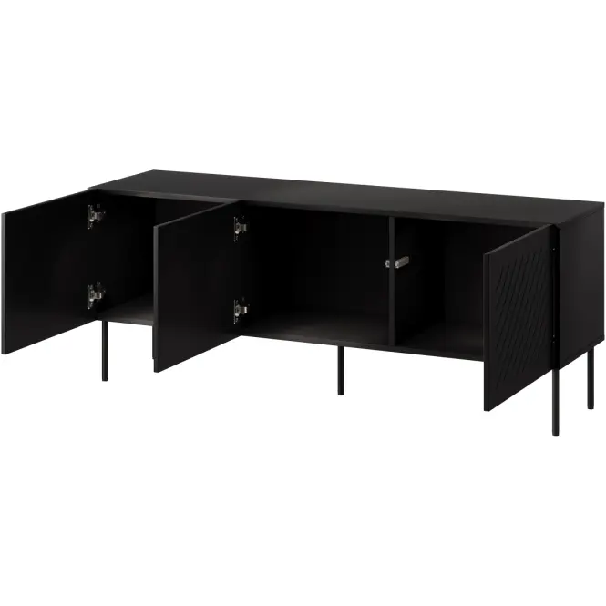 Szafka RTV Siena 150 3d Fekete