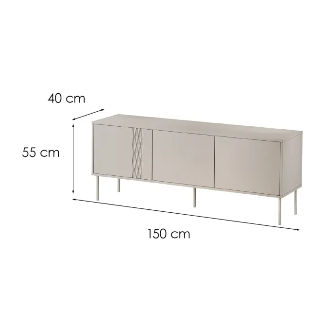 Szafka RTV Tresse 150 3d Béžová