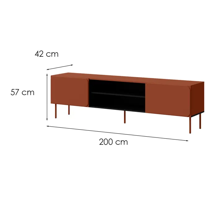 Szafka RTV Rafael Ef 200 Brick Red,2