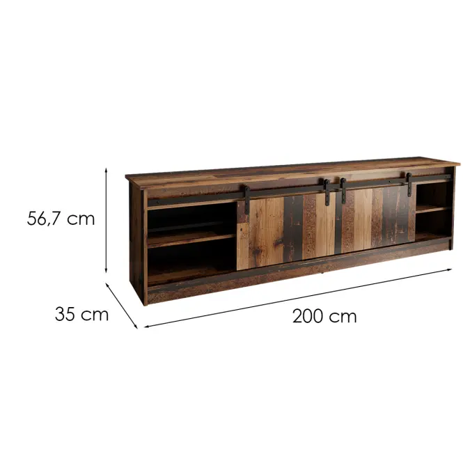 Szafka RTV Granero Ef Old Wood,2