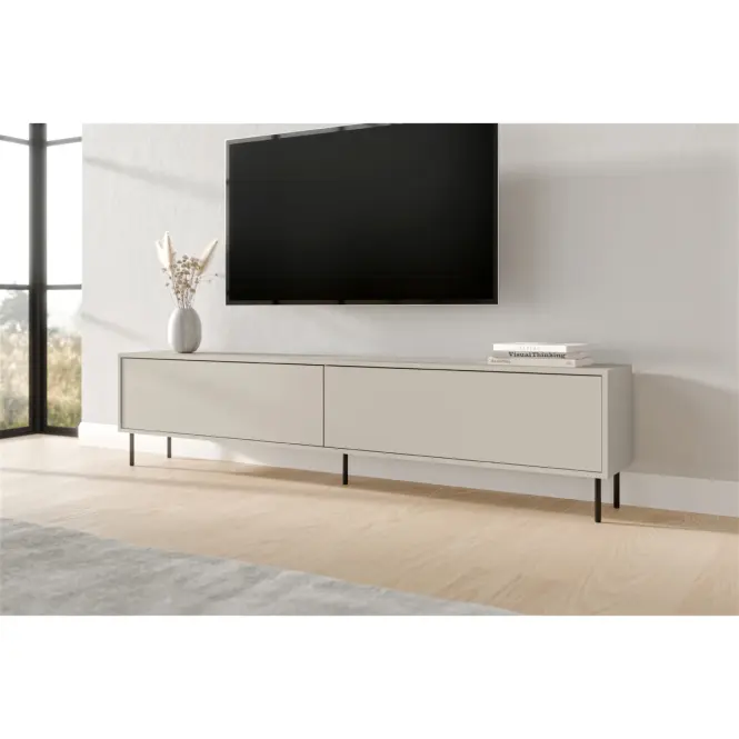 Szafka RTV Masha 200 Kszmir+ Láb Fekete 14cm