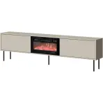 Szafka RTV Masha 200 Kasmír+N14cm Kandallóval M Fekete