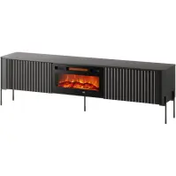 Szafka RTV Vera 190 Fekete Kandallóval Ef800040