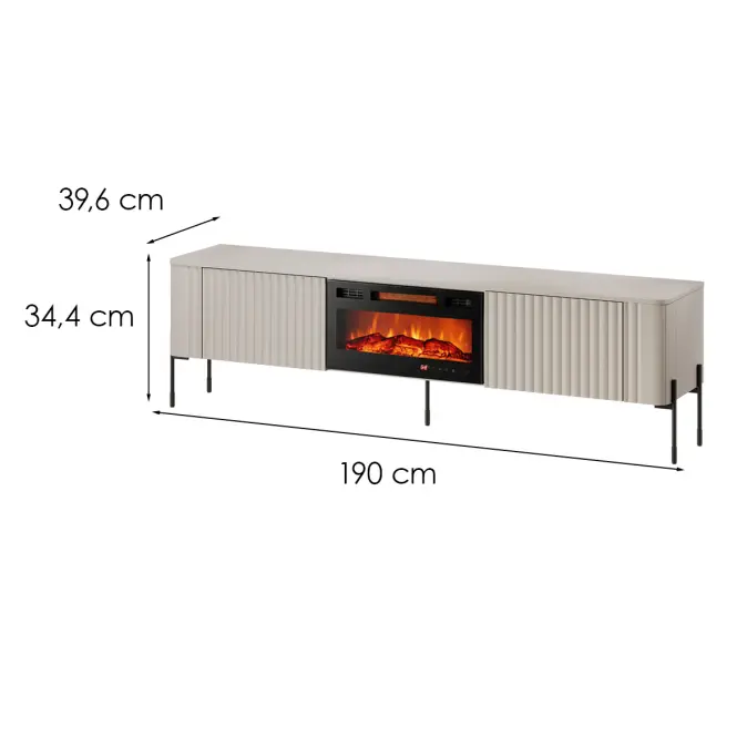 Szafka RTV Vera 190 Kasmír Kandallóval Ef800040,2