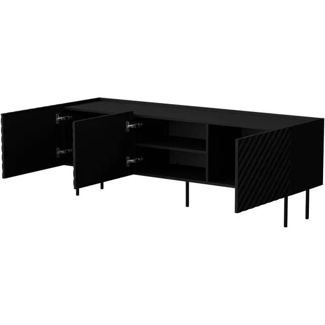 Szafka RTV Lucca 165 3d Fekete
