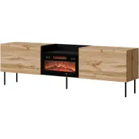 Szafka RTV Kanton Ef Wotan/Fekete + Kominek Ef 800040