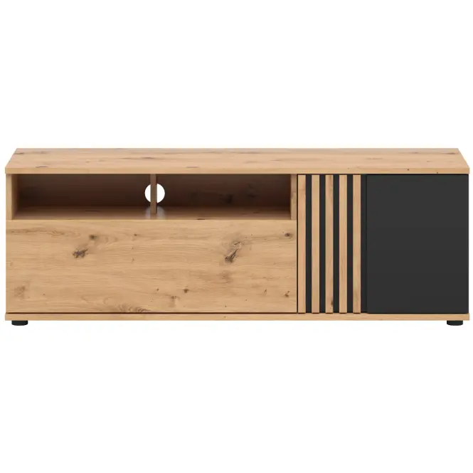 Szafka RTV Vabres Artisan/Fekete  1d1s