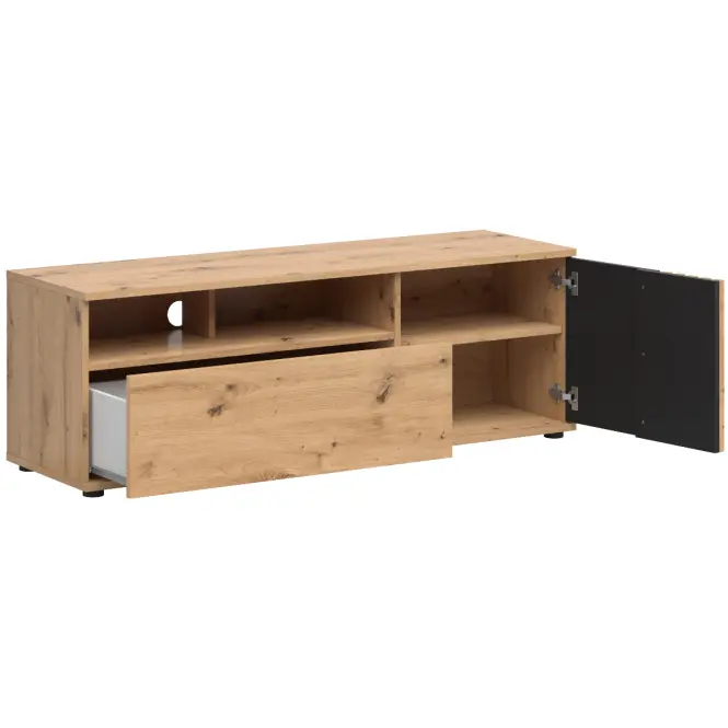Szafka RTV Vabres Artisan/Fekete  1d1s,4