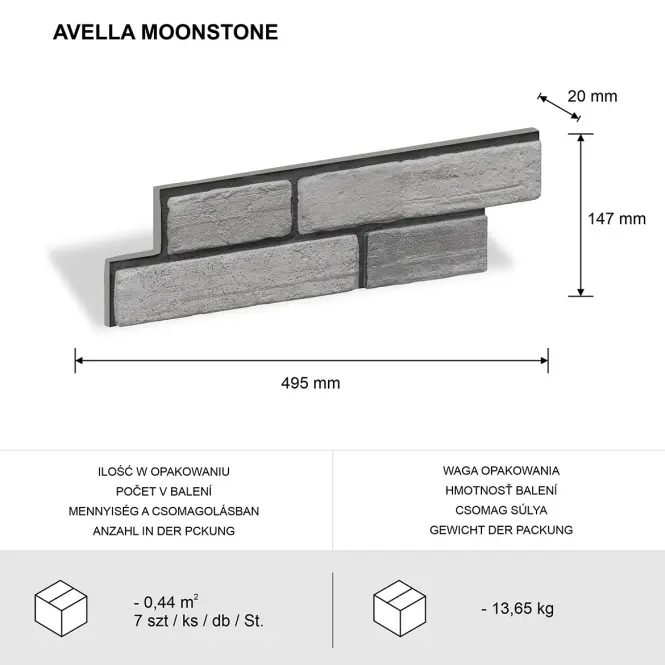 Betonkő Avella Moonstone,3