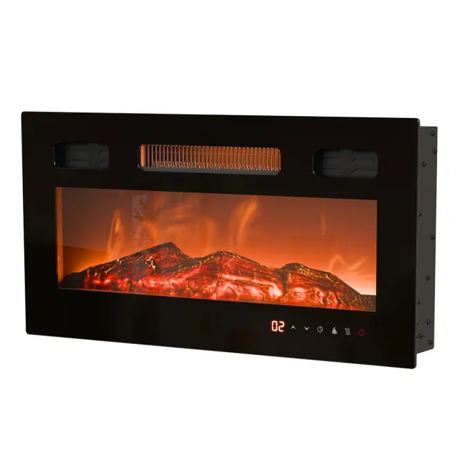 Kominek Elektryczny Ef-800100 Rgb - Drewno - Czarny