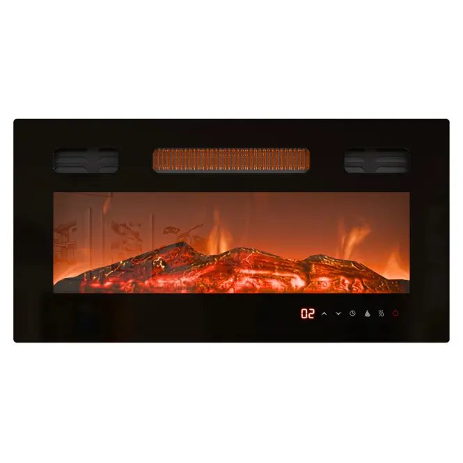 Kominek Elektryczny Ef-800100 Rgb - Drewno - Czarny,2