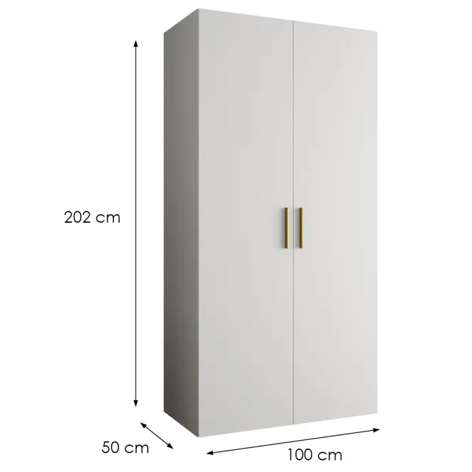Szekrény Bari 1 100 fehér/aranysárga