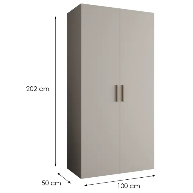 Szekrény Bari 1 100 kasmír/aranysárga,2