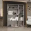 Szekrény Bari 1 150 fehér/ezüst,6