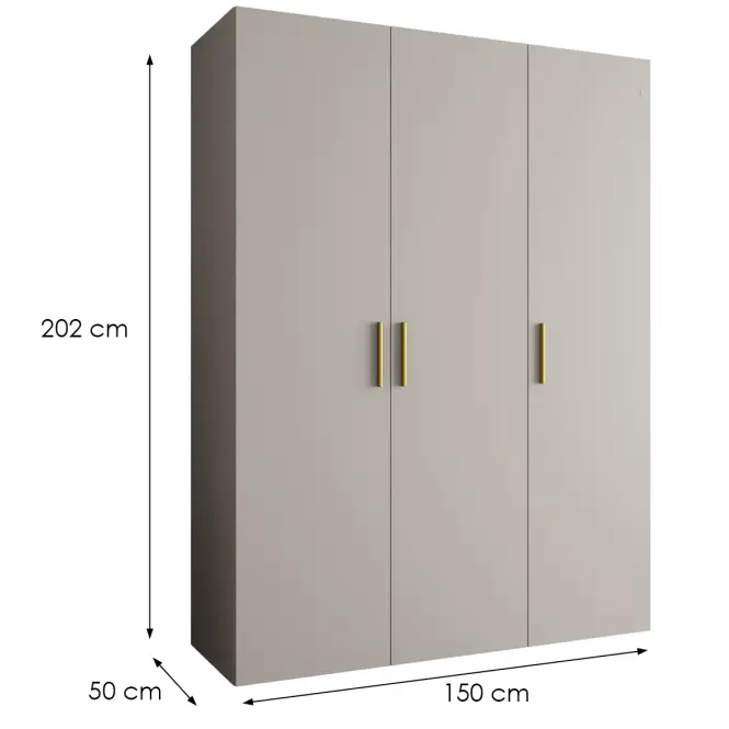 Szekrény Bari 1 150 kasmír/aranysárga,2
