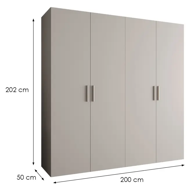 Szekrény Bari 1 200 kasmír/ezüst