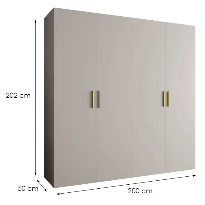Szekrény Bari 1 200 kasmír/aranysárga