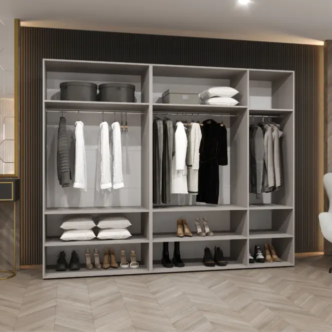 Szekrény Bari 1 250 fehér/ezüst