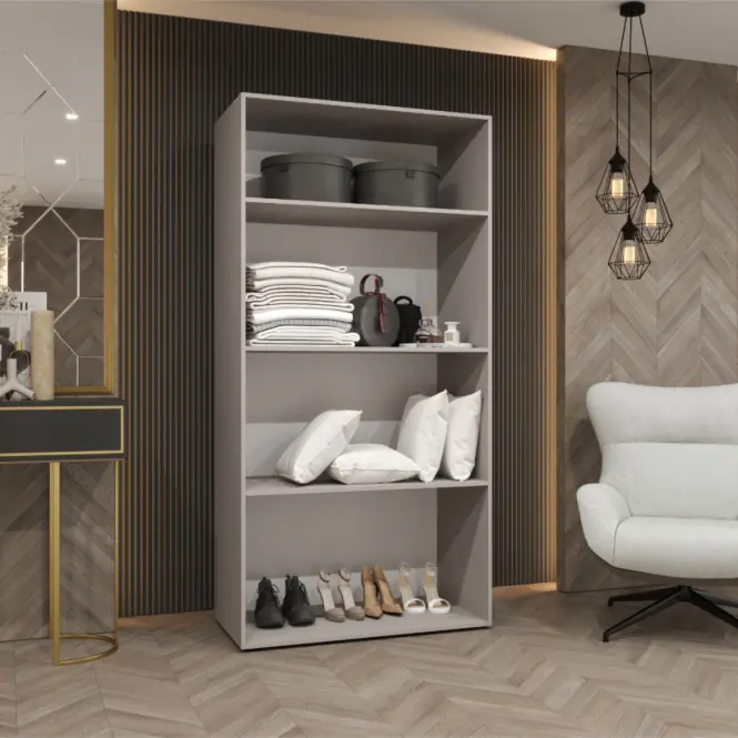 Szekrény Parma 1 100 fehér/ezüst