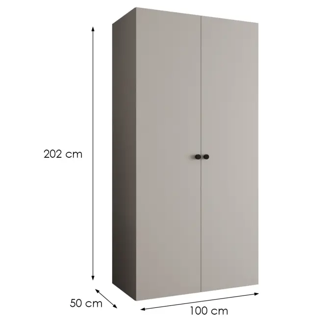 Szekrény Parma 1 100 kasmír/fekete,2