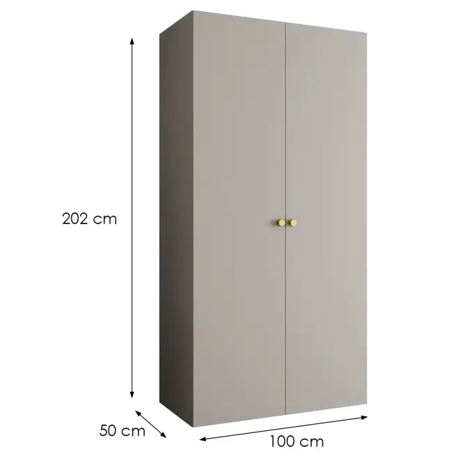 Szekrény Parma 1 100 kasmír/aranysárga
