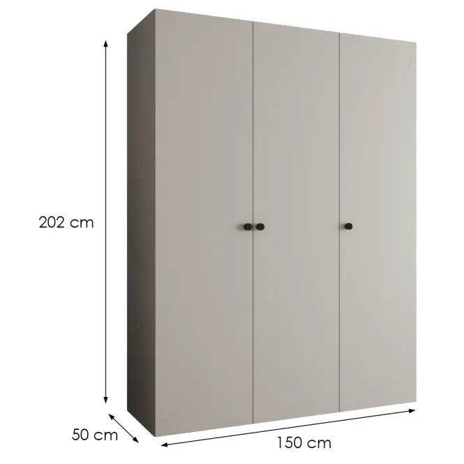 Szekrény Parma 1 150 kasmír/fekete,2