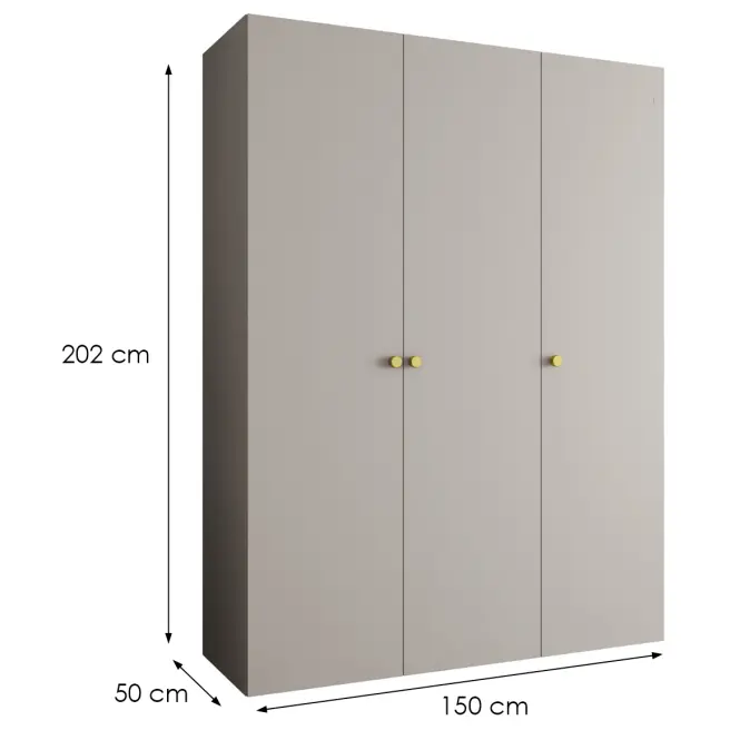 Szekrény Parma 1 150 kasmír/aranysárga,2