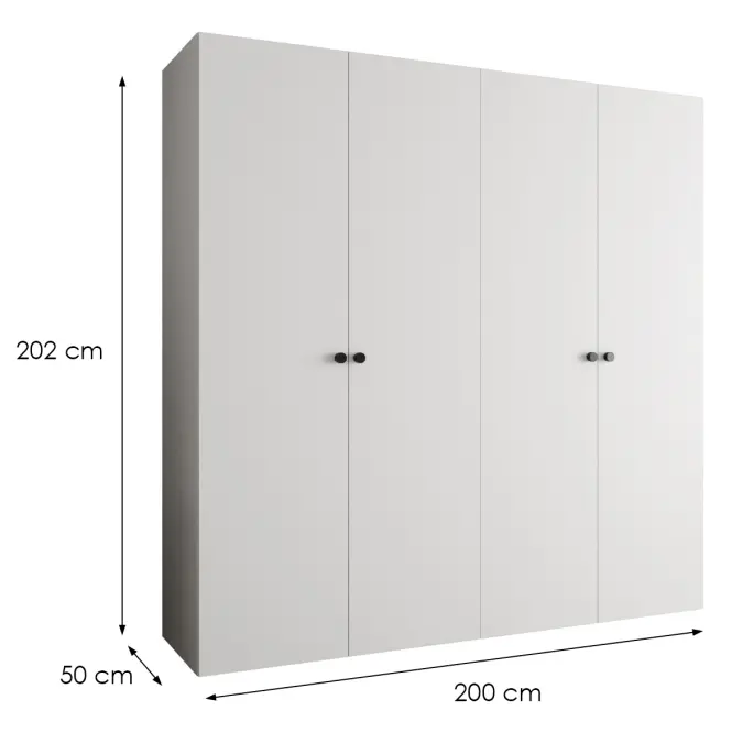 Szekrény Parma 1 200 fehér/fekete,2