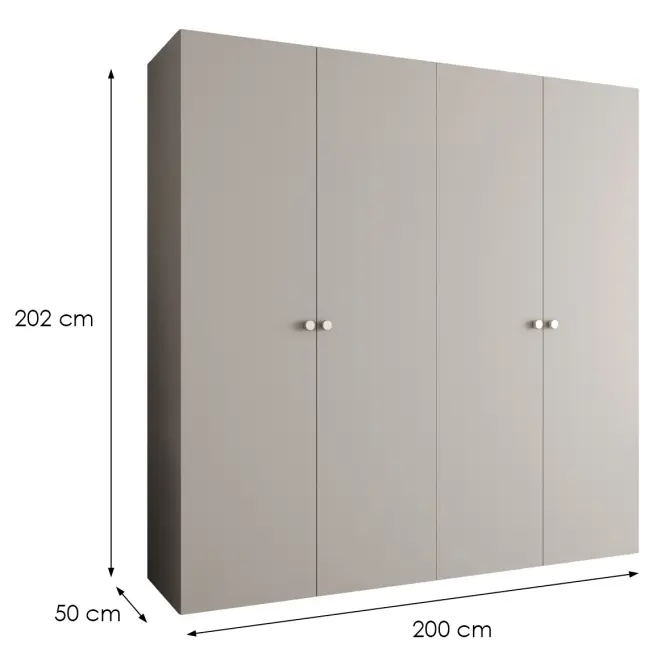 Szekrény Parma 1 200 kasmír/ezüst,2