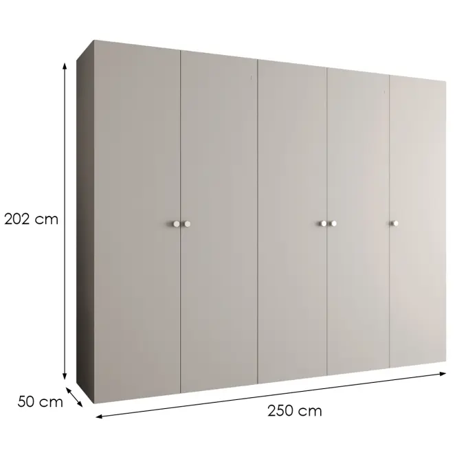 Szekrény Parma 1 250 kasmír/ezüst,2