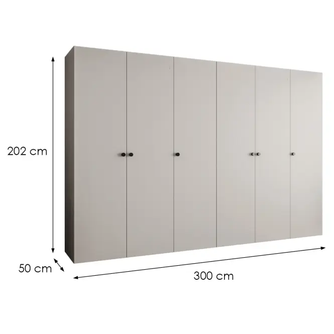 Szekrény Parma 1 300 kasmír/fekete,2