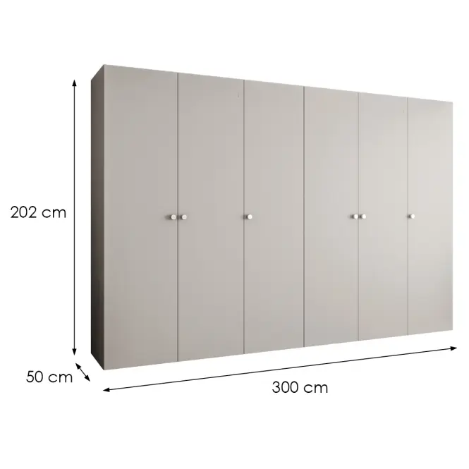 Szekrény Parma 1 300 kasmír/ezüst,2