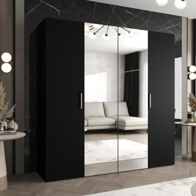 Szekrény Bari 2 200 fekete/ezüst,5