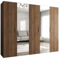 Szekrény Bari 2 250 dió/ezüst
