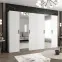 Szekrény Bari 2 300 fehér/fekete,5